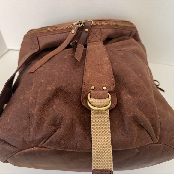 Lucky Brand- Brown Leather suede Backpack - Picture 5 of 7